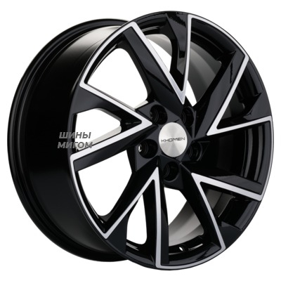 Khomen Wheels 7x17/5x108 ET43 D65.1 KHW1714 (DFM AX 7) Black-FP