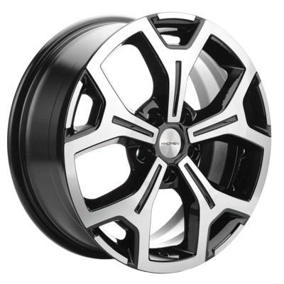 Диски Khomen Wheels 6.5x17/5x120 ET60 D65.1 KHW1710(2) (VW Multivan) Black-FP