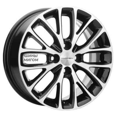 Khomen Wheels 6x15/4x100 ET45 D56.6 KHW1506 (Nexia) Black-FP