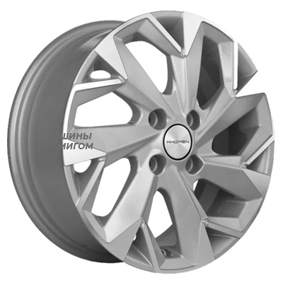 Khomen Wheels 5.5x14/4x100 ET43 D67.1 KHW1402 (Solaris/Logan/Rio) F-Silver-FP